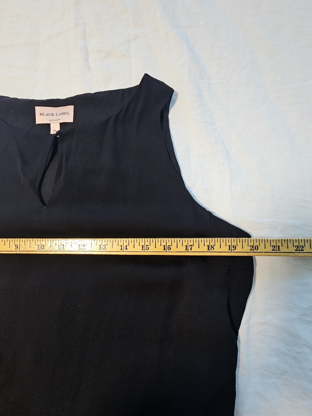 Chicos Black Label Dress Tanktop Silk With Silk Lining Size 14 - Picture 4 of 7